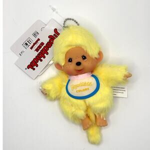New Sekiguchi Monchhichi Color Series Yellow Plush Keychain - US seller